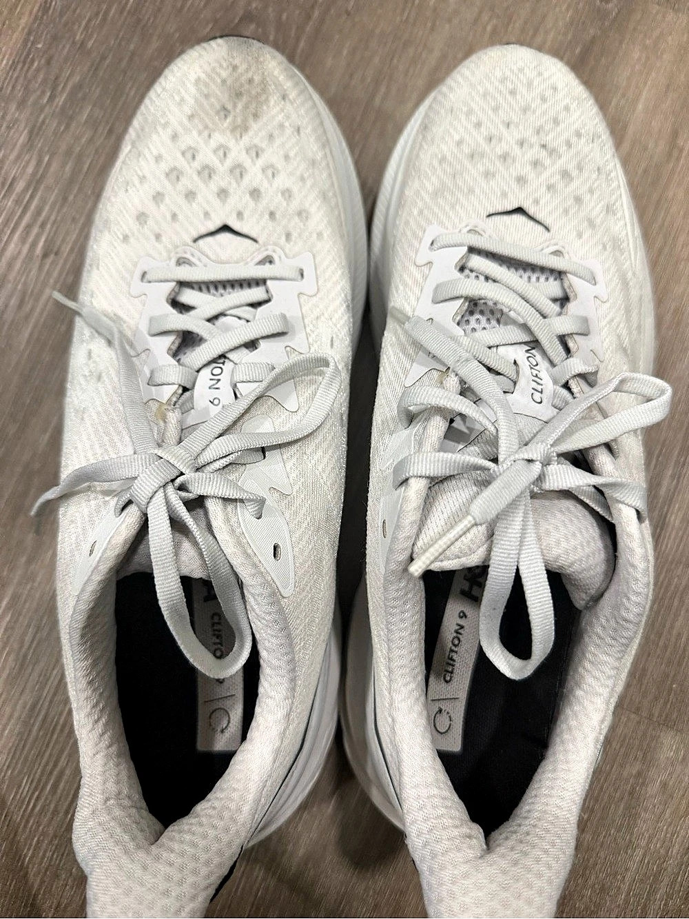 Hoka Clifton 9 White Athletic Shoes